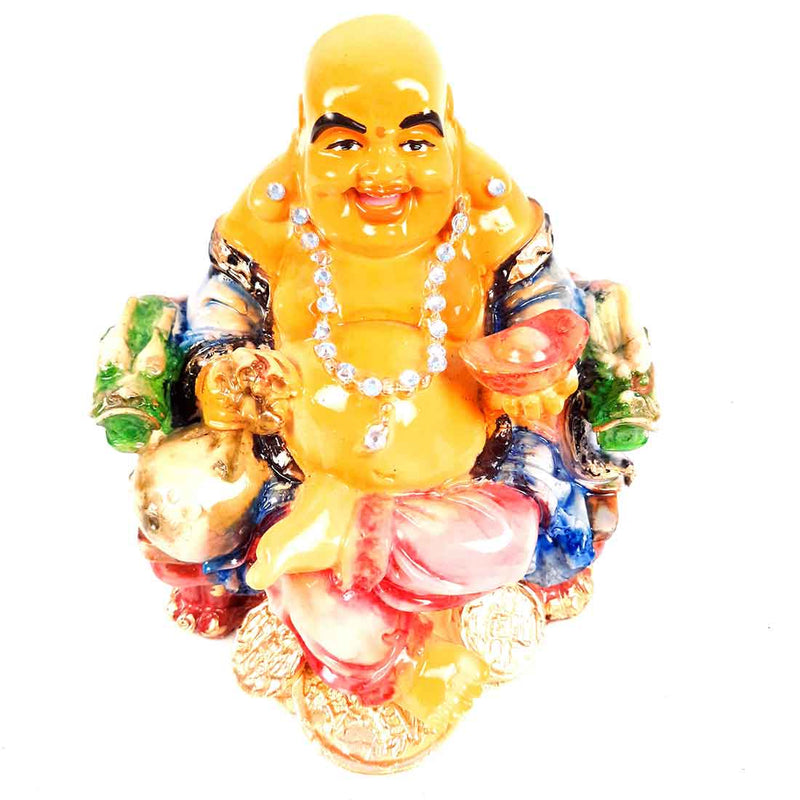 Laughing Buddha Statue | Feng Shui Showpiece - For Money & Goodluck - 6 Inch - ApkaMart