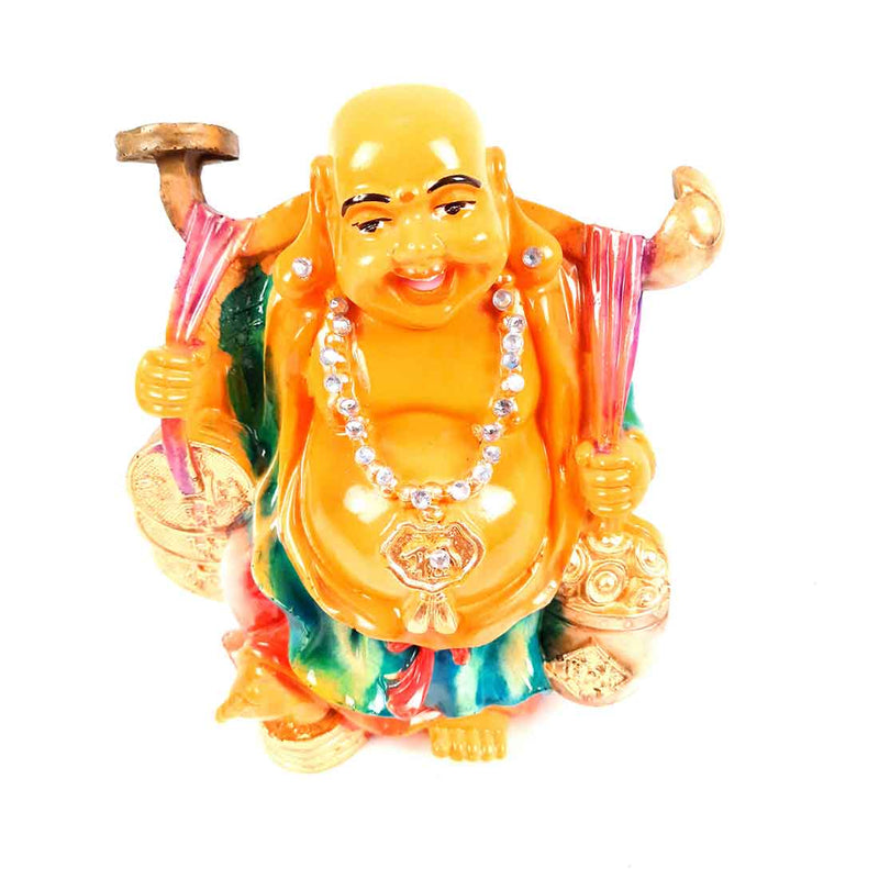 Laughing Buddha Showpiece | Vastu Feng Shui Items - for Good Luck & Success - 8 Inch - ApkaMart