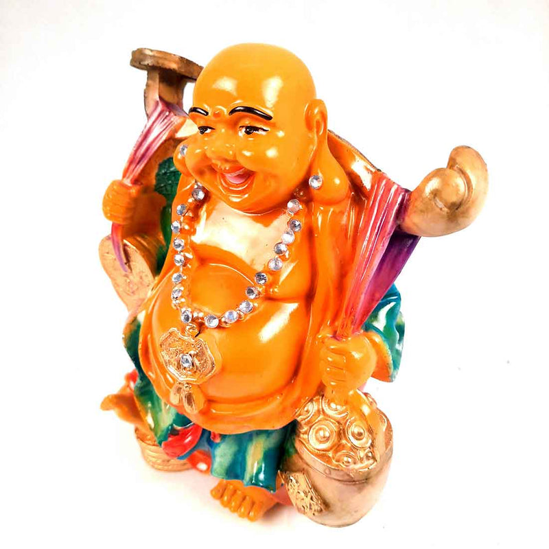 Laughing Buddha Showpiece | Vastu Feng Shui Items - for Good Luck & Success - 8 Inch - ApkaMart