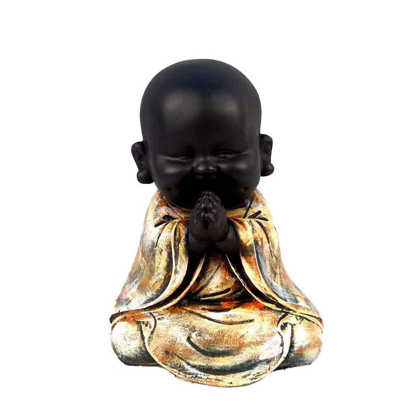 Baby Monk Showpiece - for Home & Garden Decor - 10 Inch - Set of 3 - ApkaMart