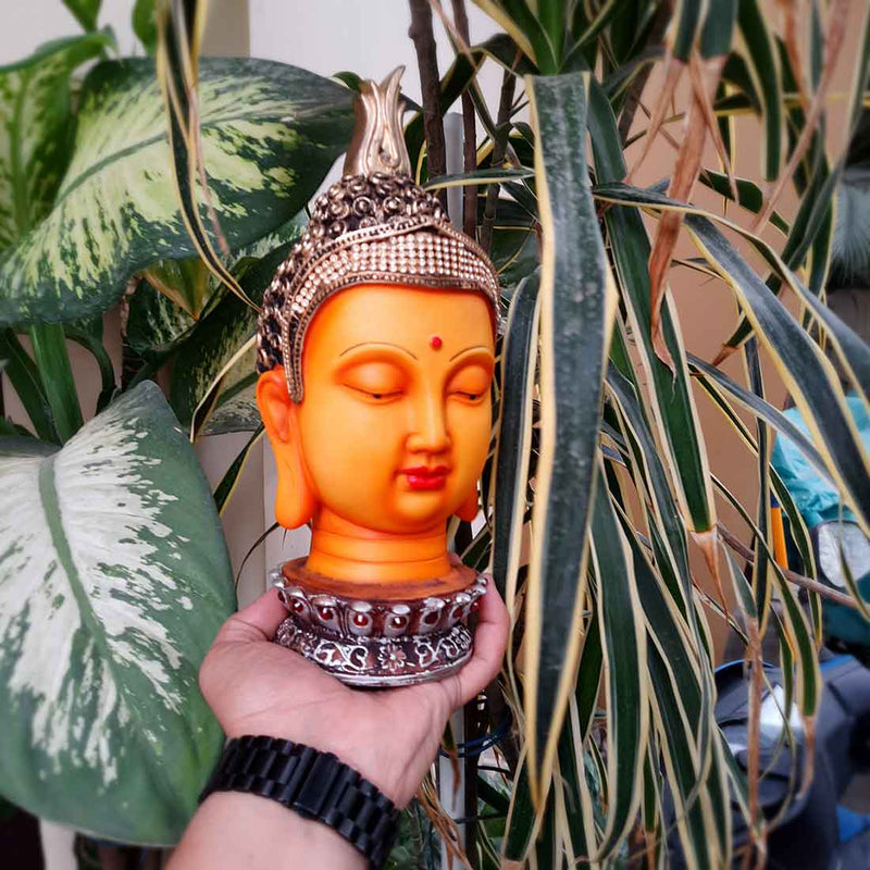 Buddha Head Showpiece - for Home & Spiritual Decor - 11 Inch - ApkaMart