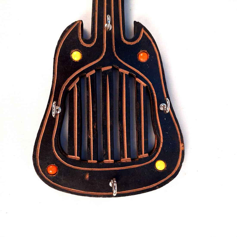 Wall Hanging Key Holder - Guitar Design - for Wall & Home Decor -12 Inches - ApkaMart