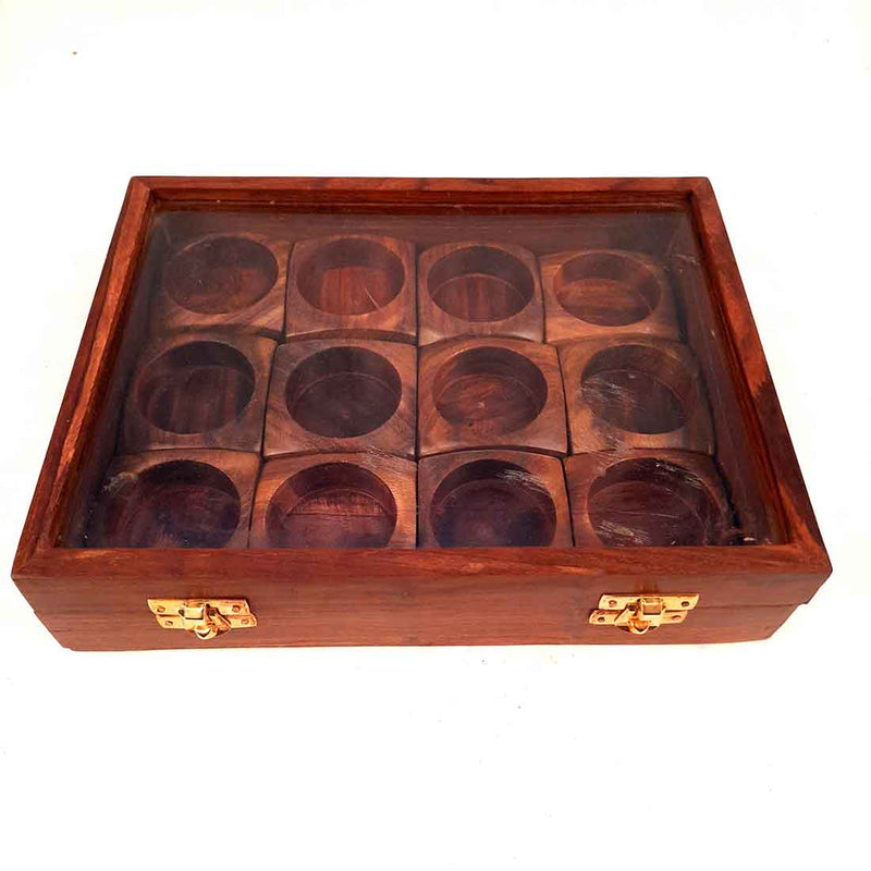 Masala Box - Spice Box with Glass Lid - for Kitchen & Table Top - 10 Inch - ApkaMart