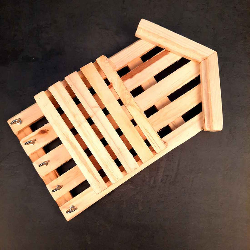 Unique Key Holder - Hut Design - for Wall & Entryway - 10 Inch - ApkaMart