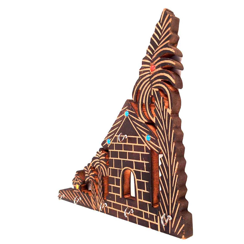Wall Hanging Key Holder - Hut Design - for Wall & Home Decor -12 Inches - ApkaMart