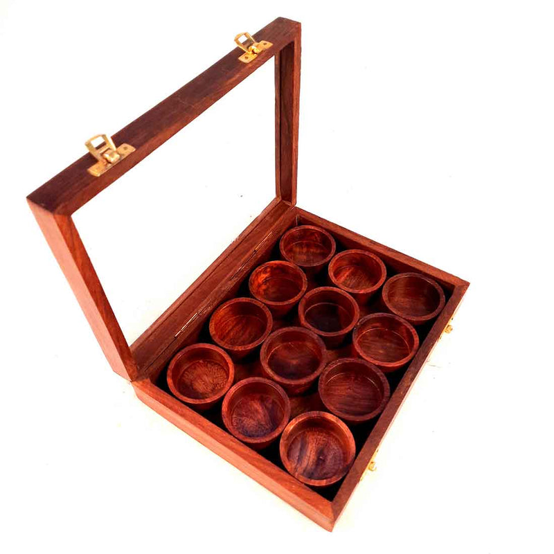 Spice Storage Box - Spice Container with Glass Lid - for Kitchen & Table Top - 10 Inch - ApkaMart