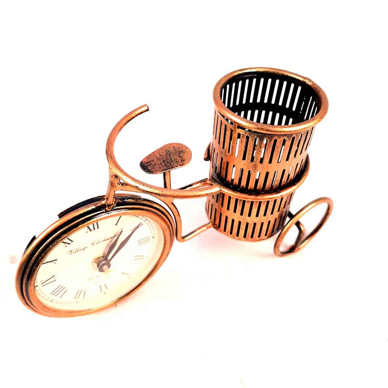Antique Table Clock - For Table & Shlef Decor - 6 inch - ApkaMart