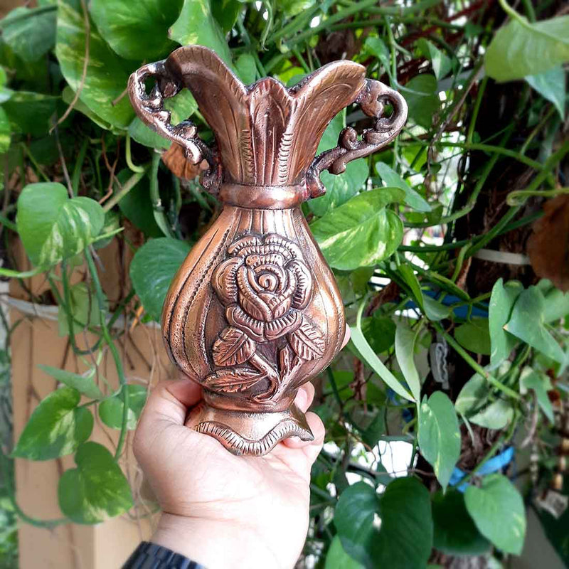 Decorative Flower Pot - Flower Vase for Living Room - 8 Inches - ApkaMart