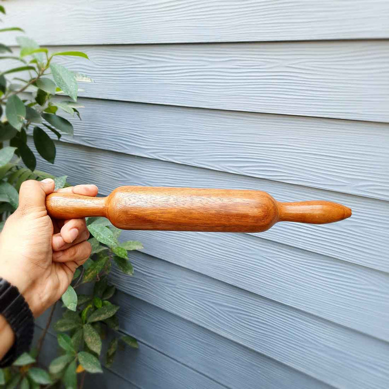 Wooden Rolling Pin - Sheesham Wood Belan for Making Roti Chapati -14 Inch - ApkaMart