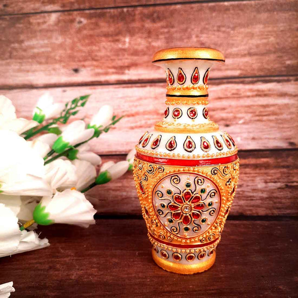 Small Flower Pots | Vase Marble - 6 Inch - ApkaMart