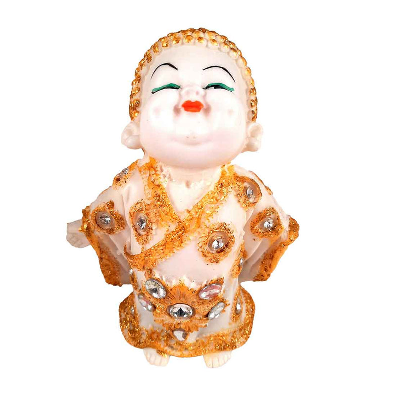 Baby Monk Showpiece  - for Home  & Garden Decor - 7 Inch - Set of 2 - ApkaMart