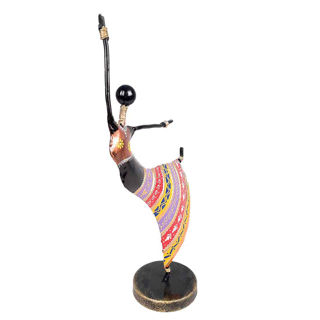 Dancing Lady - Female Figurines - for Side Table Decoration - 16 Inch - Set of 2 - Apkamart #Style_Design 2