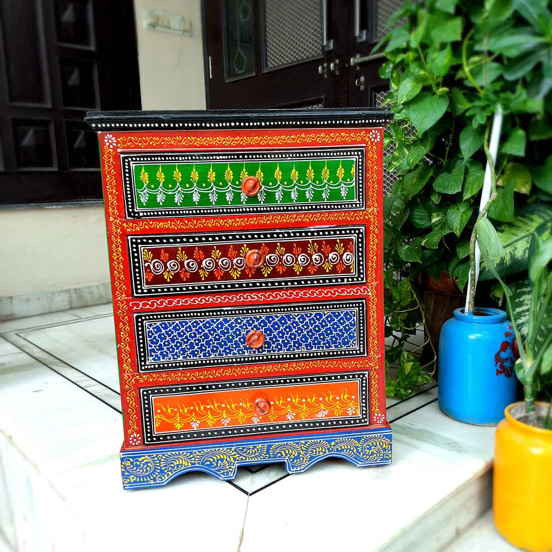 Bedside Table with Drawer | Side Table for Keeping Lamp, Vases & Plants | Wooden Drawer Cabinet Chest - for Bedside, Home Decor, Corners, Sofa Side, Office & Gifts - 24 Inch