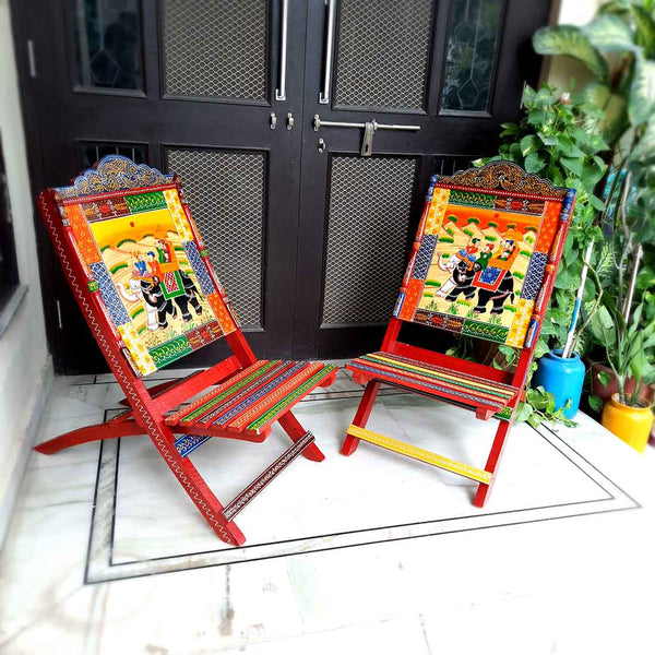 Wooden Chair Set of 2 - for Living Room & Home Decor - 35 Inch - Apkamart
