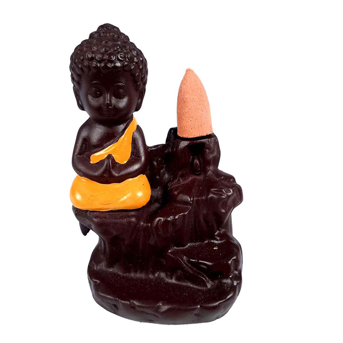 Lord Buddha Smoke Fountain - For Table Decor & Gifts - 4 Inch - ApkaMart