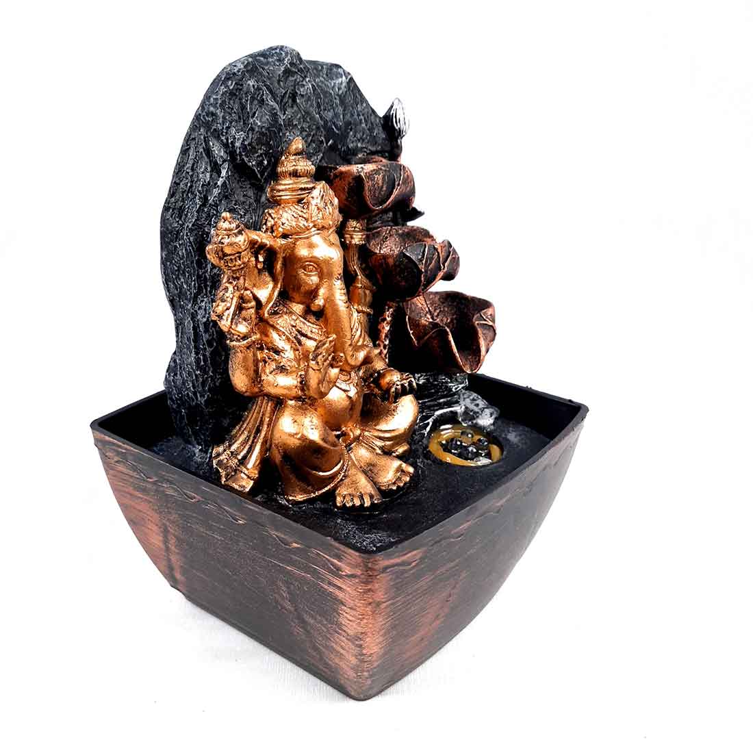 Lord Ganesha Fountain Showpiece - For Table Decor & Gifts - 8 inch - ApkaMart