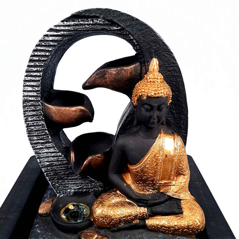 Water Fountains with LED Lights | Buddha Design - For Tabletop, Living Room, Garden & Home Decoration -10 Inch - ApkaMart