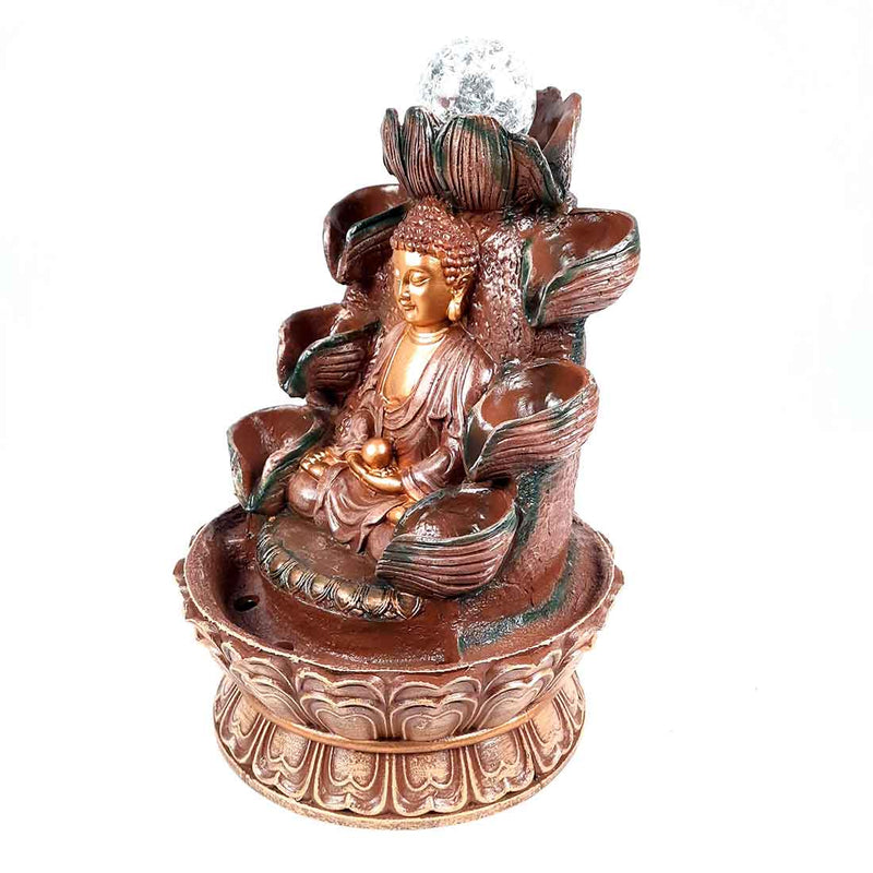 Buddha Statue Decorative Water Fountain -  for Outdoor Living Room Garden - 12 Inch - ApkaMart