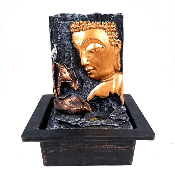 Buddha Water Fountain - Decorative Showpiece for Table & Office Decor - 10 Inch - ApkaMart