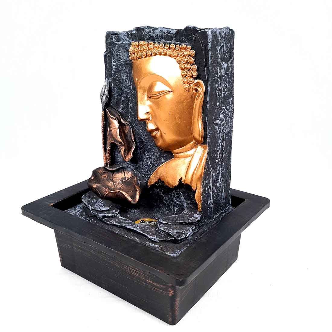 Buddha Water Fountain - Decorative Showpiece for Table & Office Decor - 10 Inch - ApkaMart