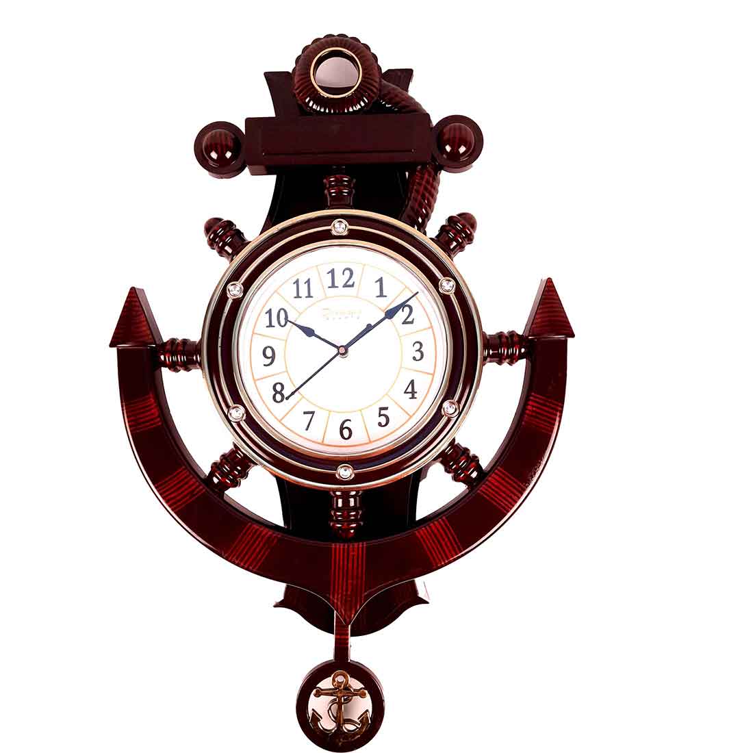 Designer Wall Clock | Anchor Design Wall Watch - For Wedding & Anniversary Gift - 27 Inch - ApkaMart