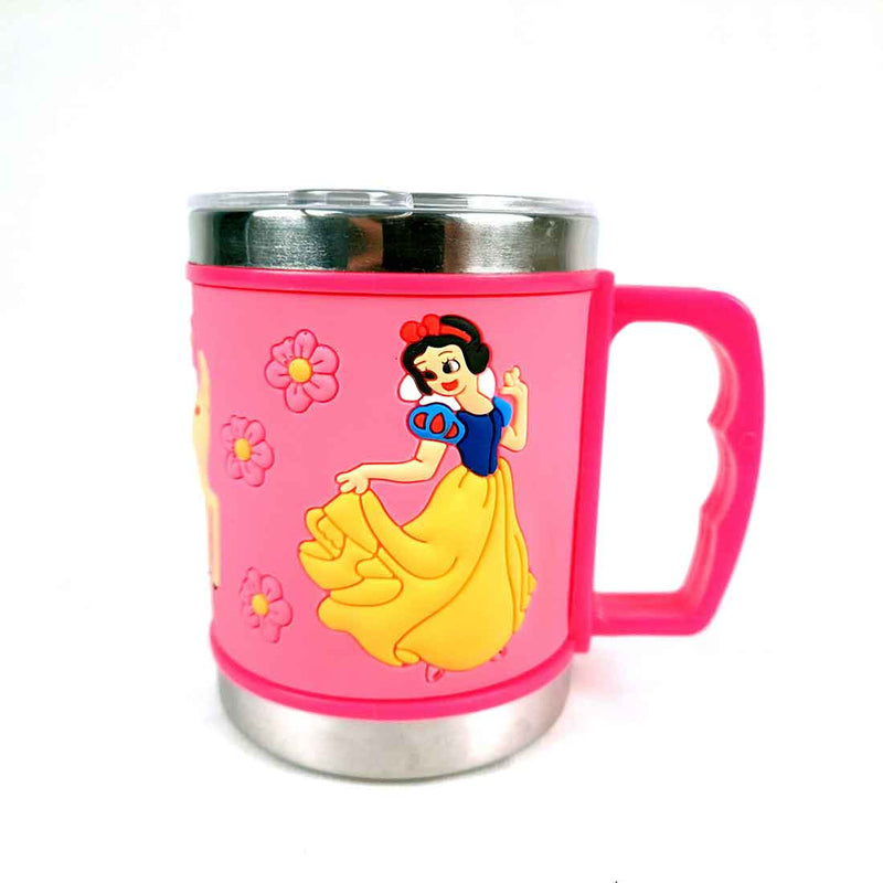 Snow White Design Mug with Lid - For Girls, Kids and Boys - 4 inch - ApkaMart