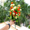 Artificial Flower Bunch- Apkamart #color_Orange
