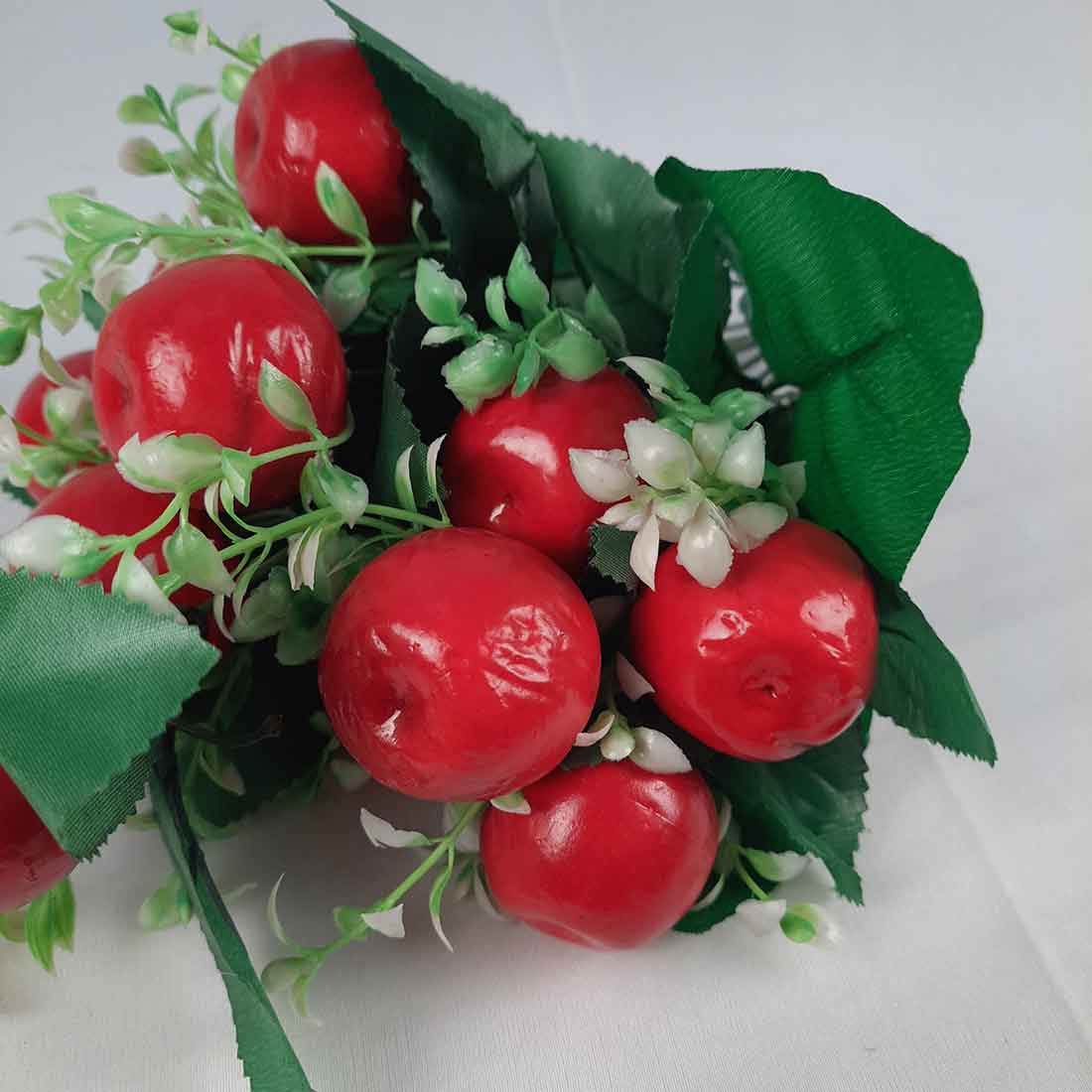 Artificial Fruit Tree Plant Bunch- Apkamart #color_Cherry