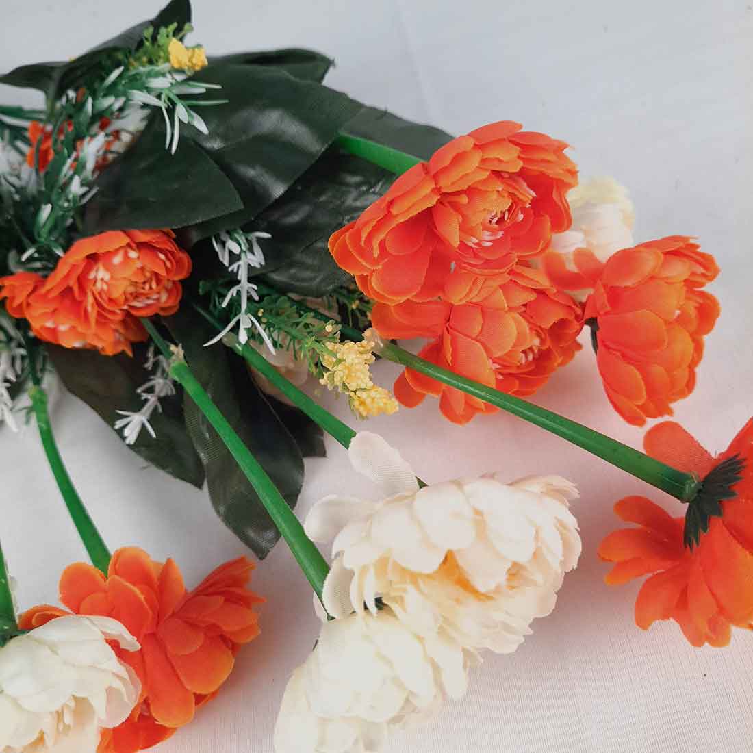 Artificial Flower Bunch- Apkamart #color_Orange
