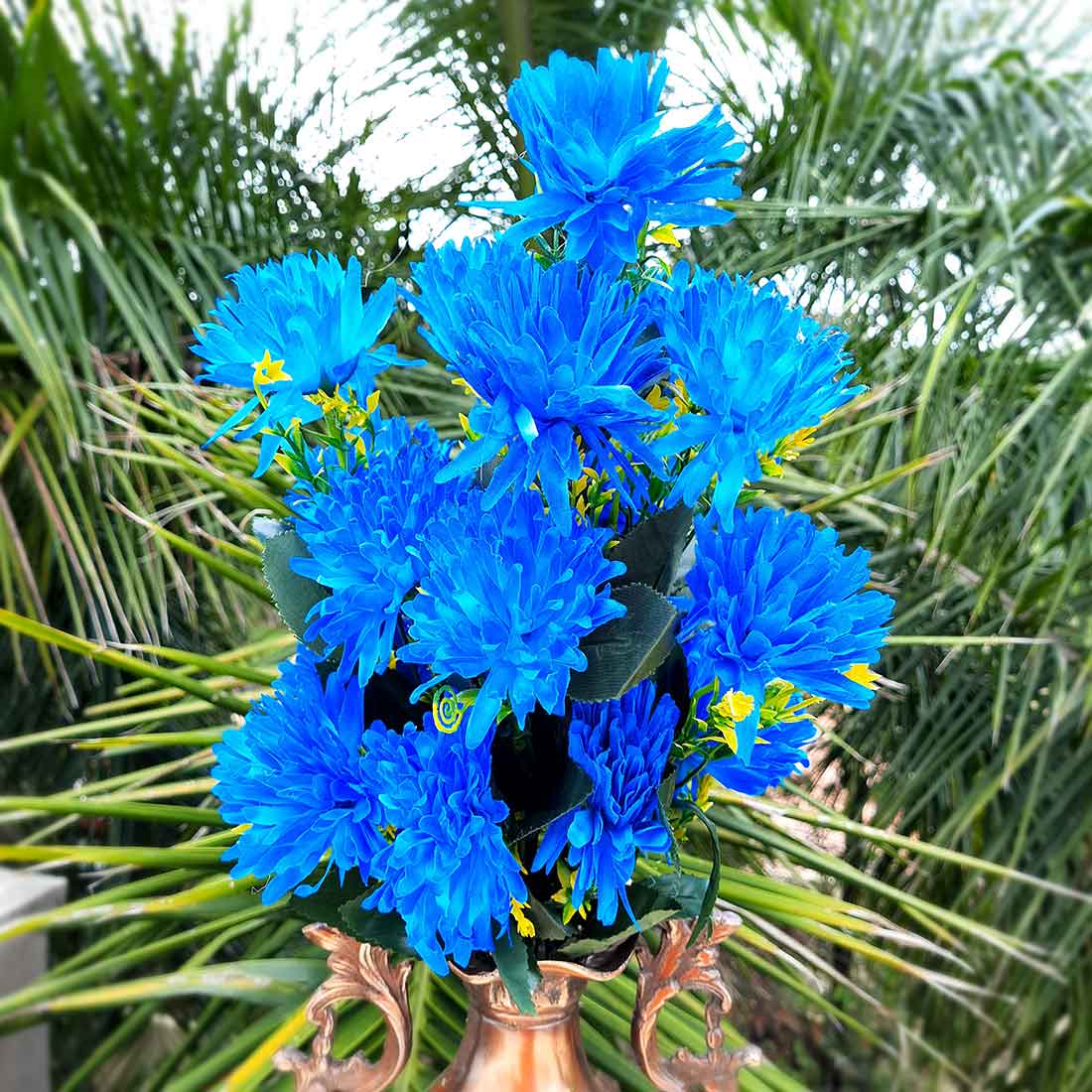 Artificial Flowers Bunch- Apkamart #color_Blue