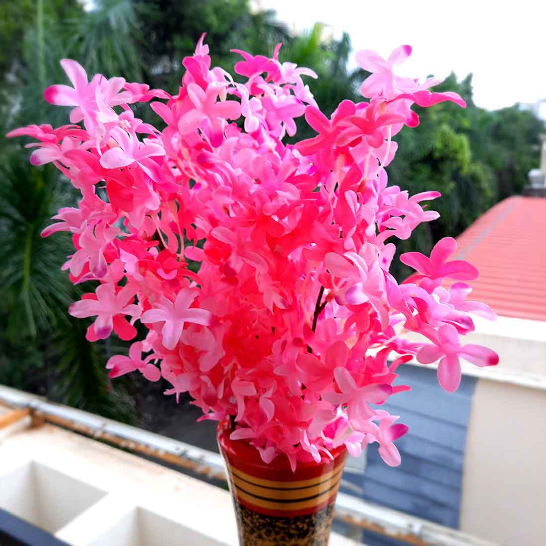 Artificial Flowers Bunch- Apkamart #color_Dark Pink