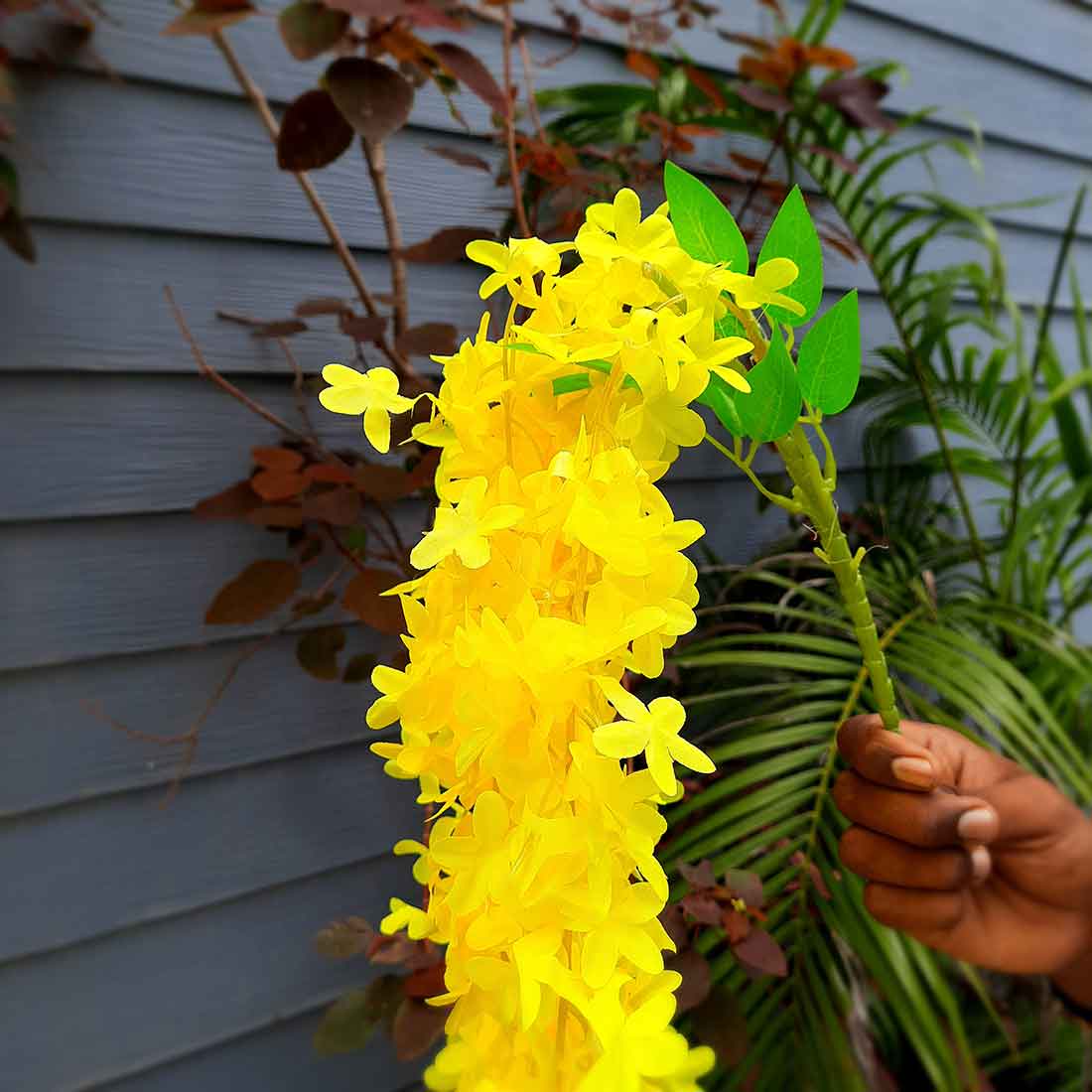 Artificial Wall Hanging Plants- Apkamart #color_Yellow