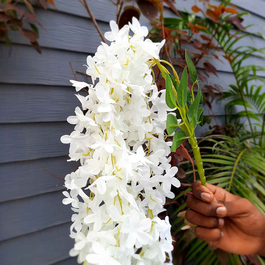 Artificial Wall Hanging Plants- Apkamart #color_White