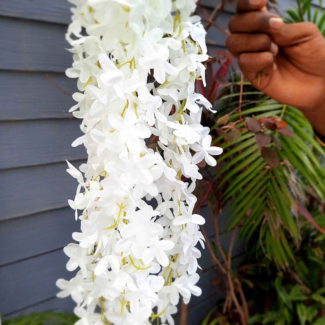 Artificial Wall Hanging Plants- Apkamart #color_White