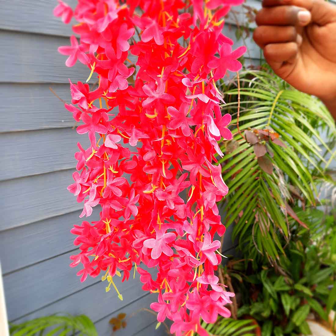 Artificial Wall Hanging Plants- Apkamart #color_Pink