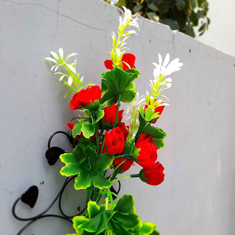 Artificial Flower Bouquet - With Metal Stand - For Home & Office Wall Decor - ApkaMart