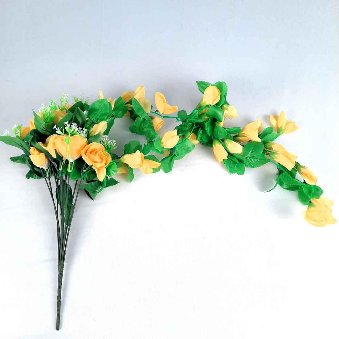 Artificial Wall Hanging Plants- Apkamart #color_Yellow