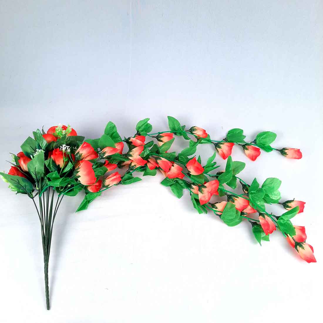 Artificial Wall Hanging Plants- Apkamart #color_Pink & Cream