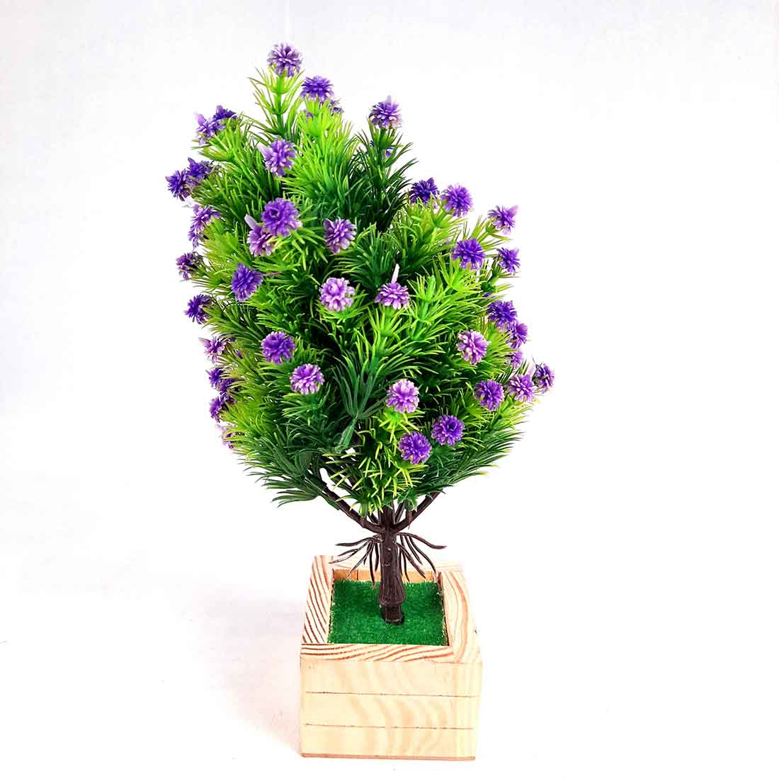 Artificial Flower With Pot- Apkamart #color_Purple