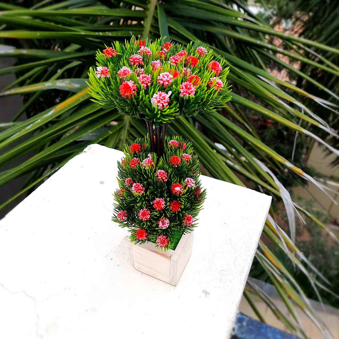 Artificial Plant with Pot- Apkamart #color_Dark Pink