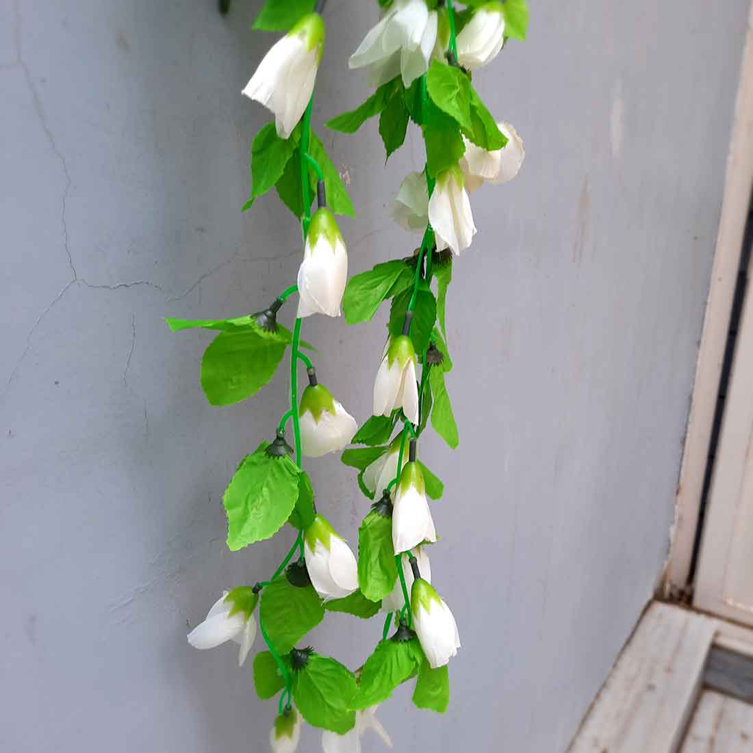 Artificial Wall Hanging Plants- Apkamart #color_White