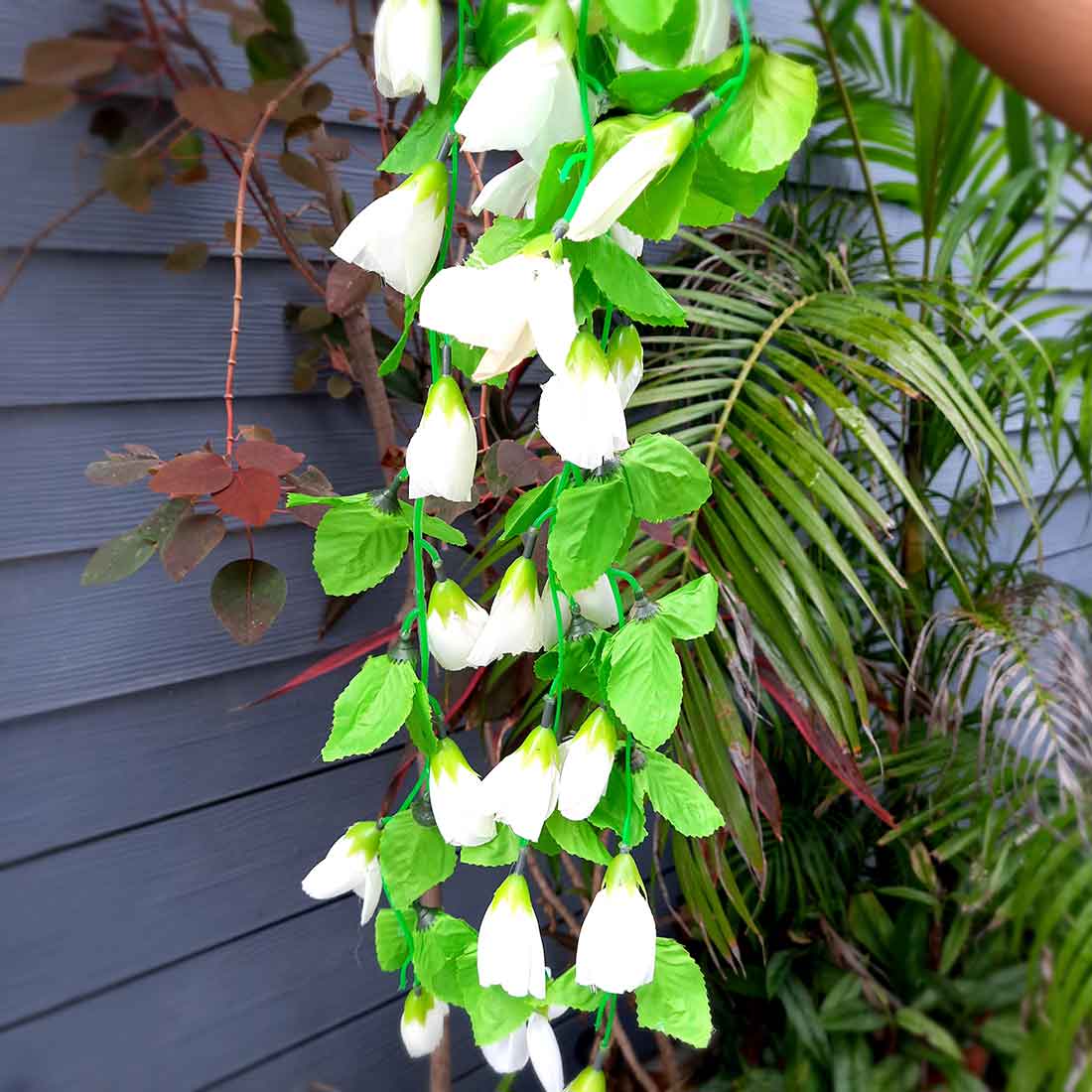 Artificial Wall Hanging Plants- Apkamart #color_White