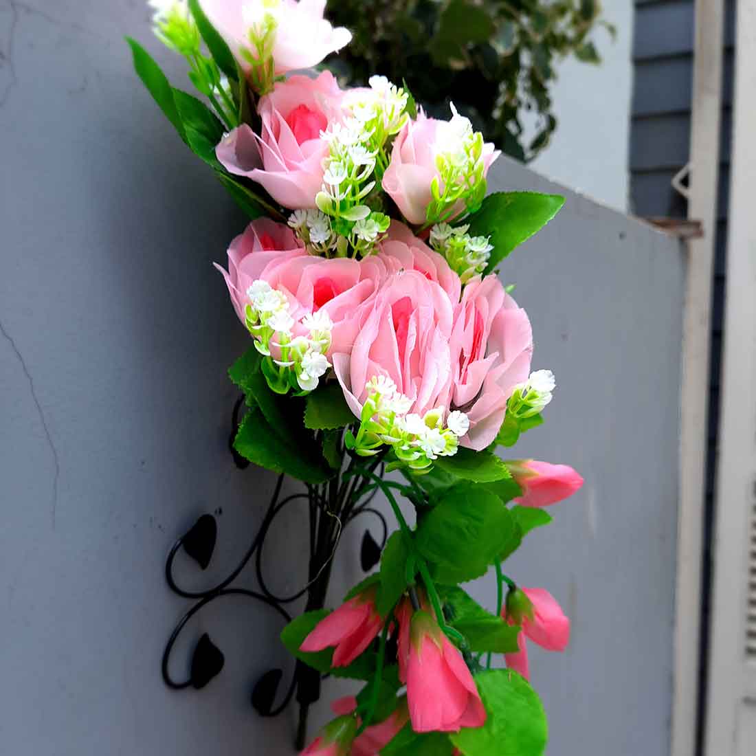 Artificial Wall Hanging Plants- Apkamart #color_Pink