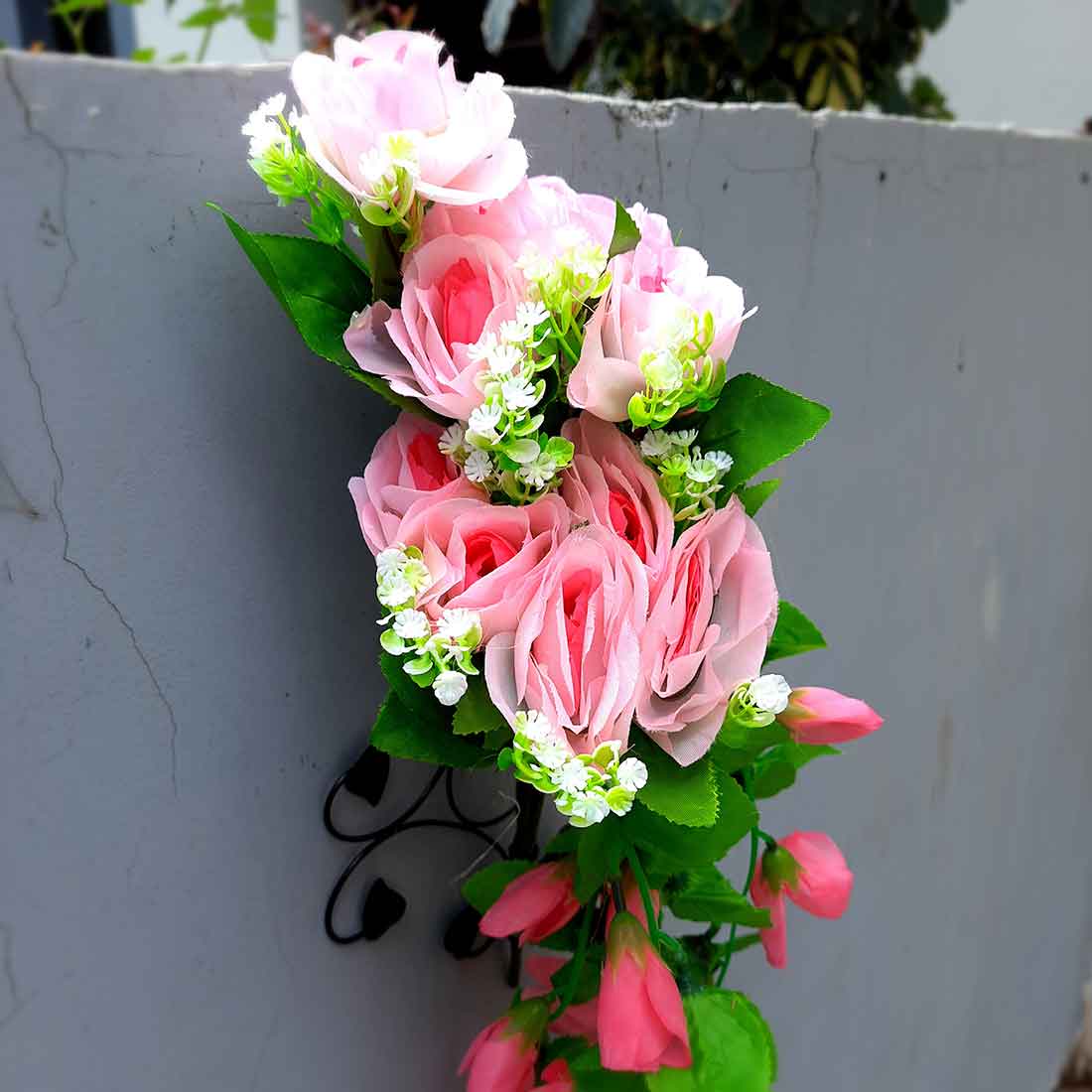 Artificial Wall Hanging Plants- Apkamart #color_Pink