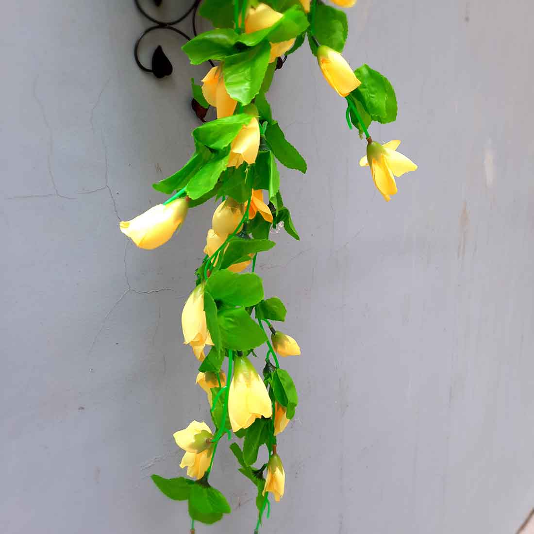 Artificial Wall Hanging Plants- Apkamart #color_Yellow