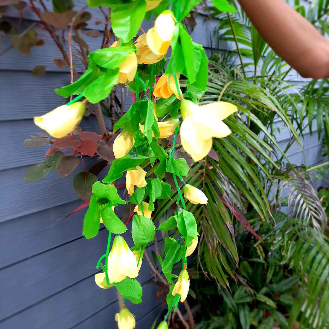 Artificial Wall Hanging Plants- Apkamart #color_Yellow