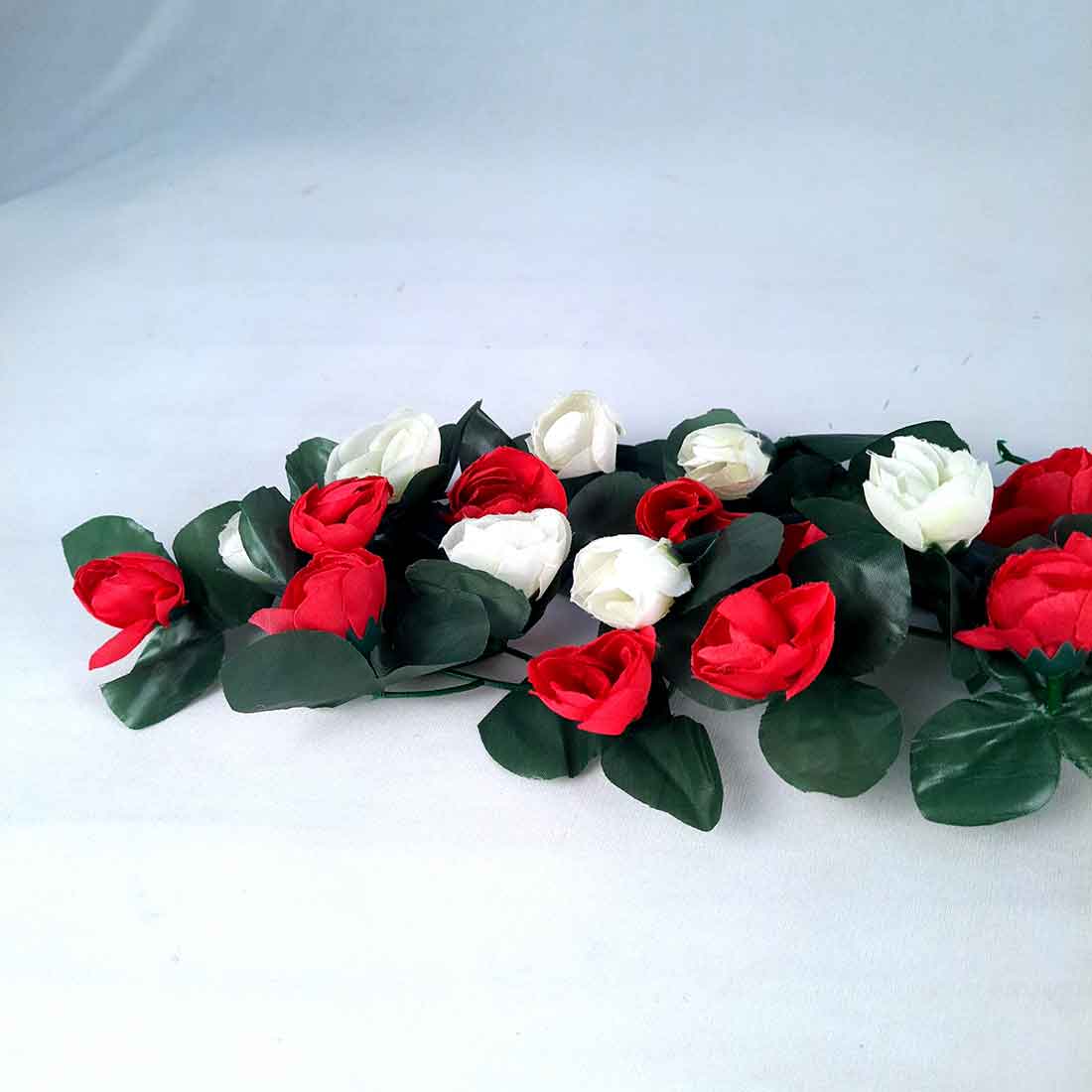 Artificial Wall Hanging Plants- Apkamart #color_Red & White
