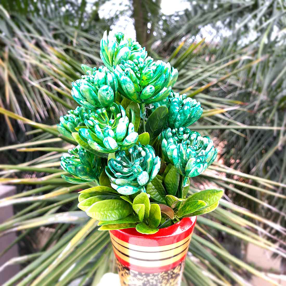 Artificial Flowers Bunch- Apkamart #color_Green