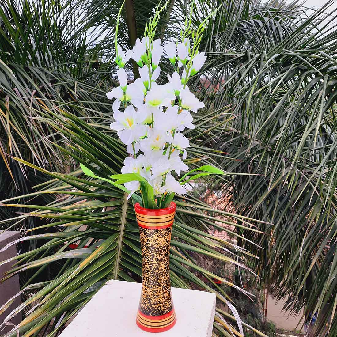 Artificial Flower Bouquet- Apkamart #color_White