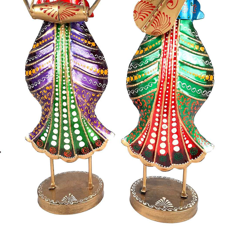 Musician Showpiece - Metal Figurines - For Table Decor & Living Room - 19 Inch - Set of 3 - ApkaMart